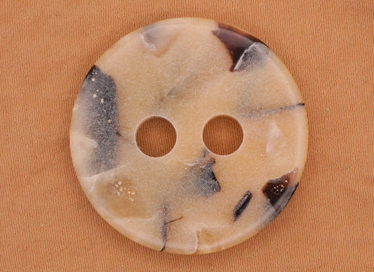 Composite Tan Brown Large Resin Plastic Button 35mm