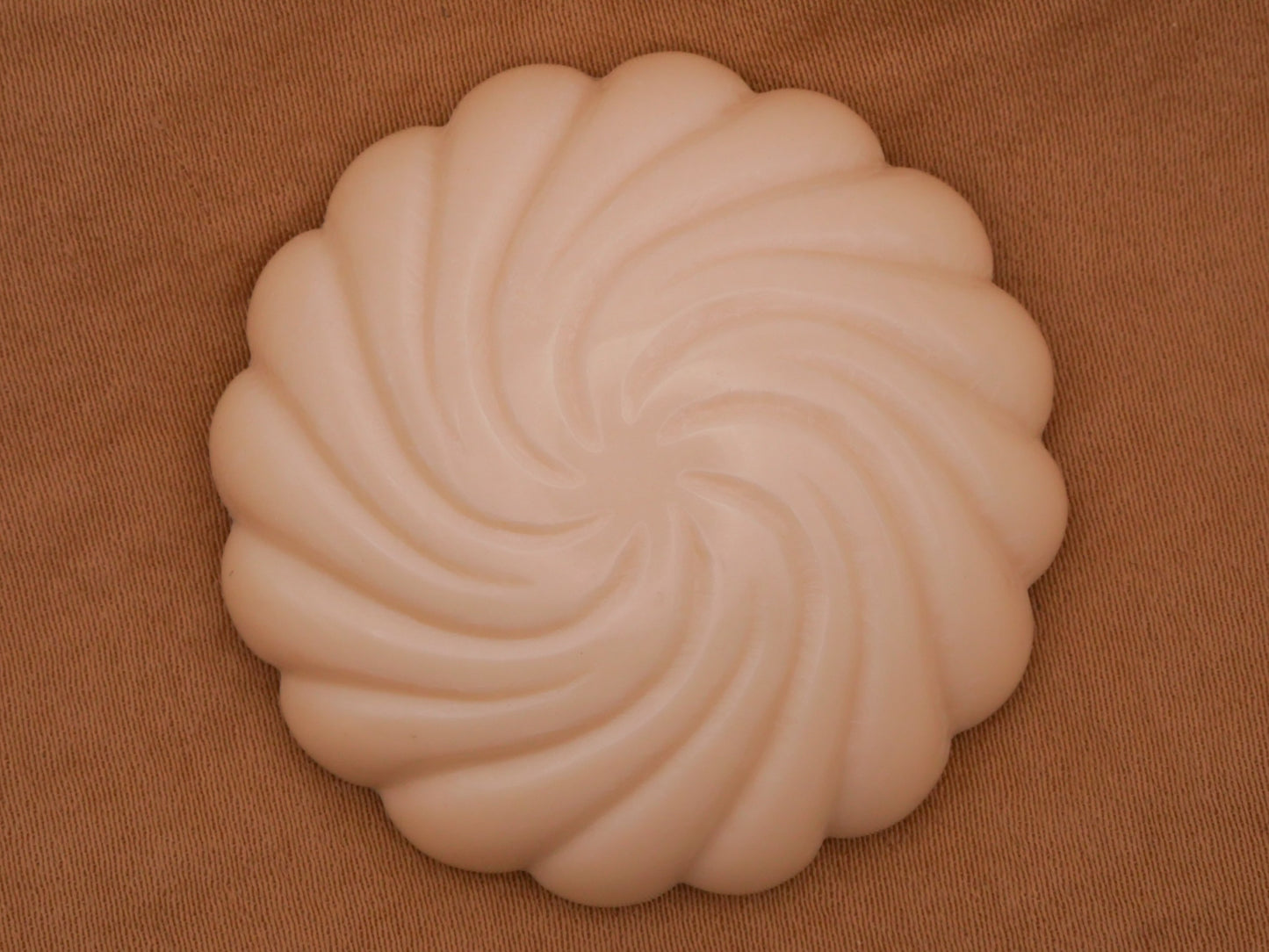 Spiral Shell Vintage Large Ivory Plastic Button 40mm