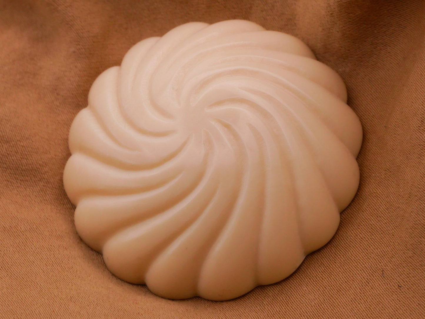 Spiral Shell Vintage Large Ivory Plastic Button 40mm