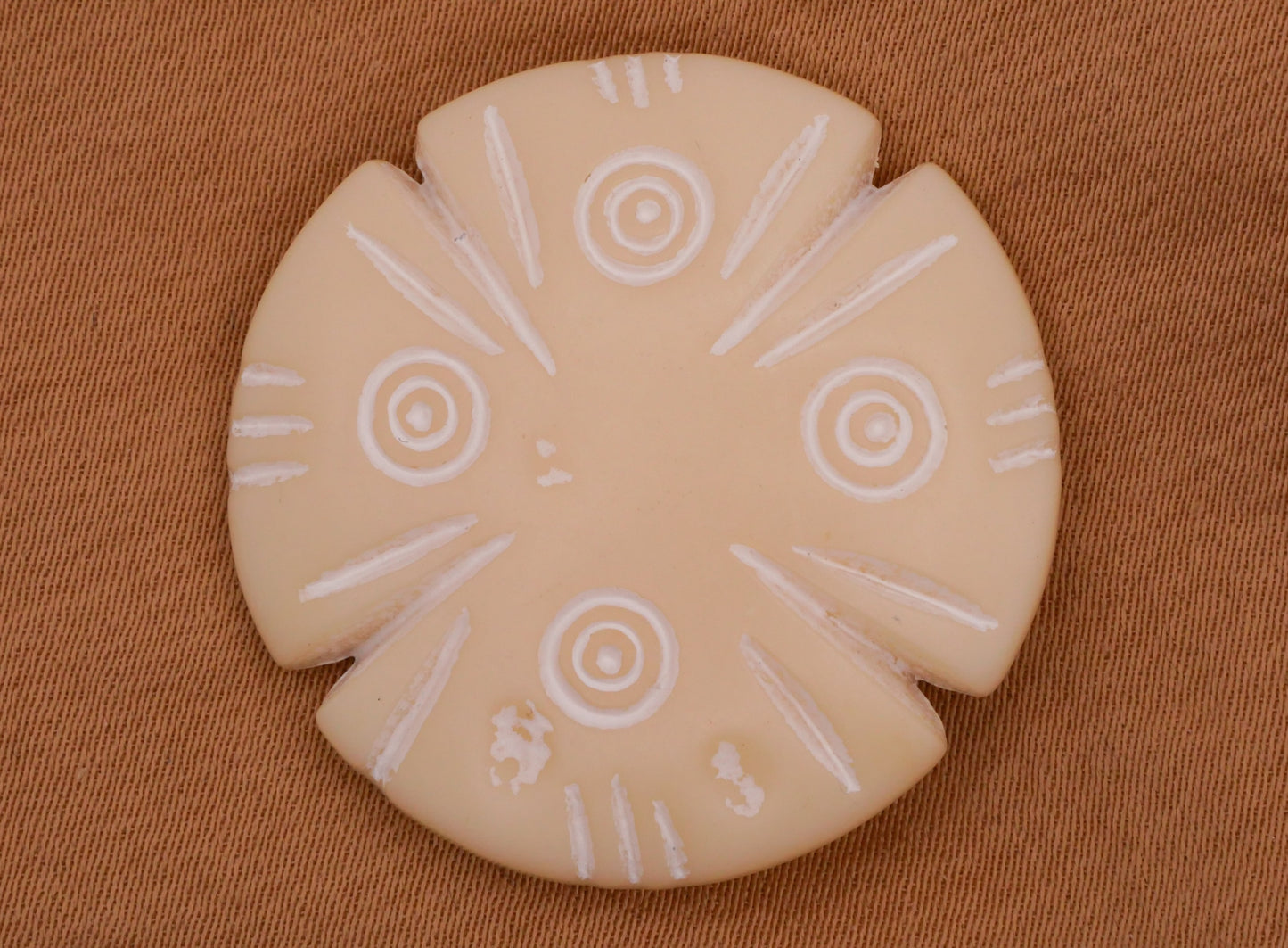 Sand Dollar Fossil Vintage Plastic Button 30mm