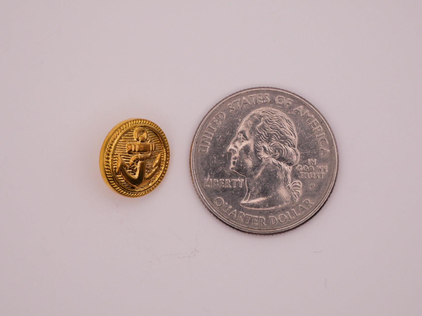 Anchor Gold Plastic Set of Four Buttons 13mm