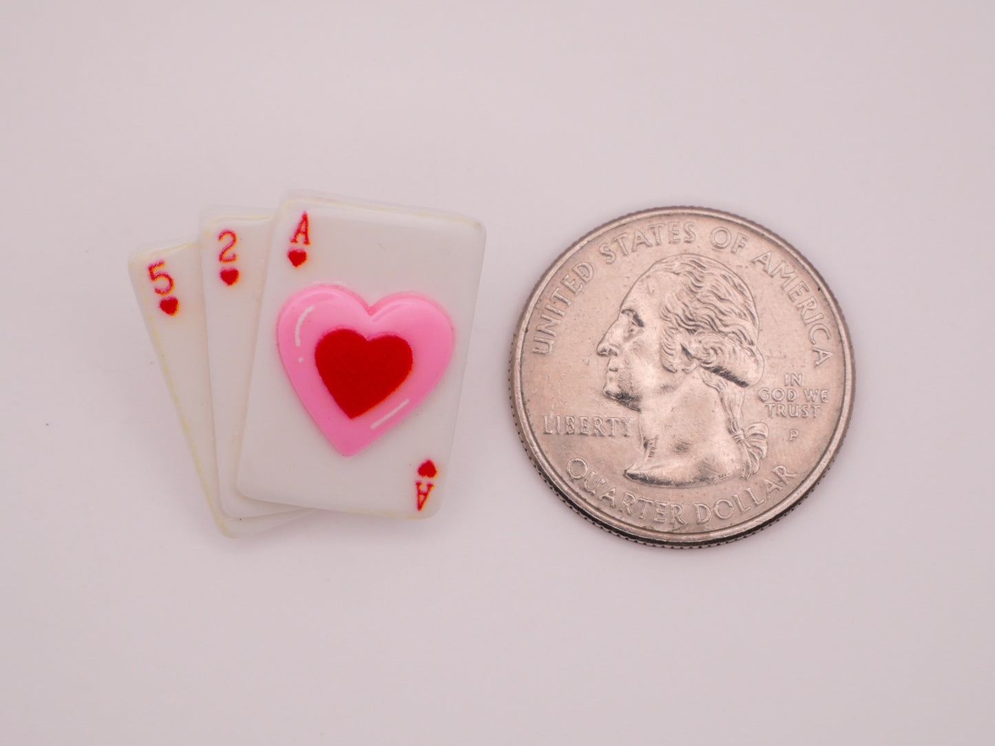 Playing Cards Suits Ace of Hearts Plastic Button 24x26mm