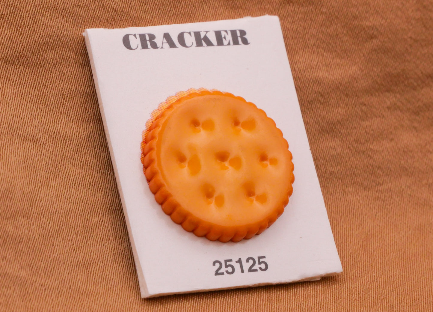 Ritz Cracker JHB Sample Card Plastic Button 18mm