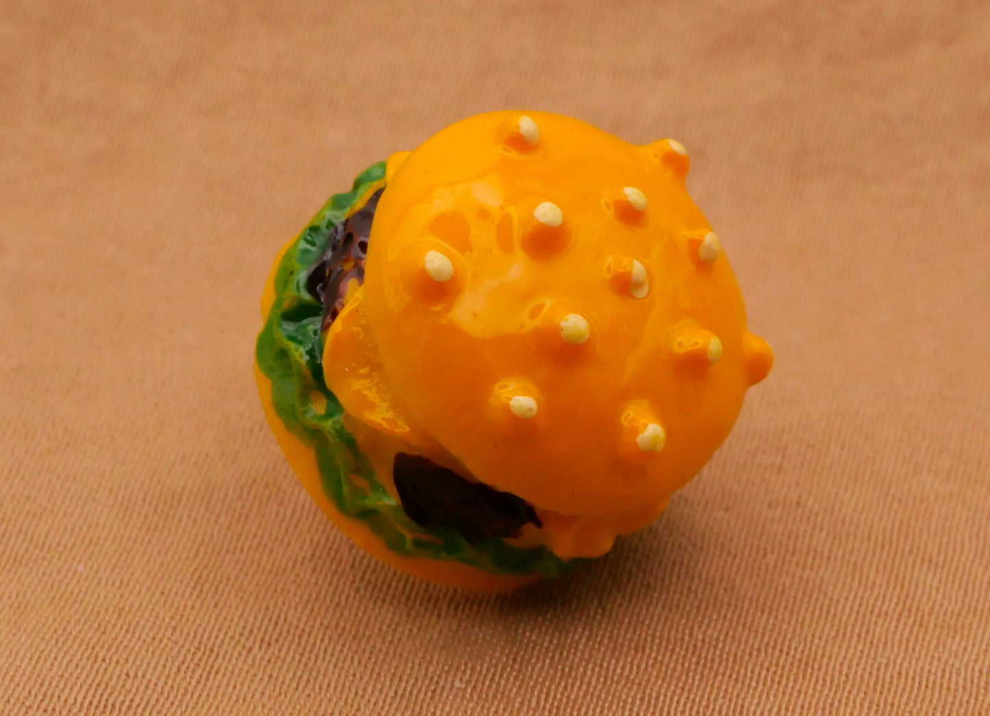 Hamburger Food Plastic Pair of Buttons 16mm