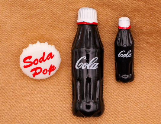 Soda Pop Cola Bottle Vintage Plastic Button Various 7-41mm