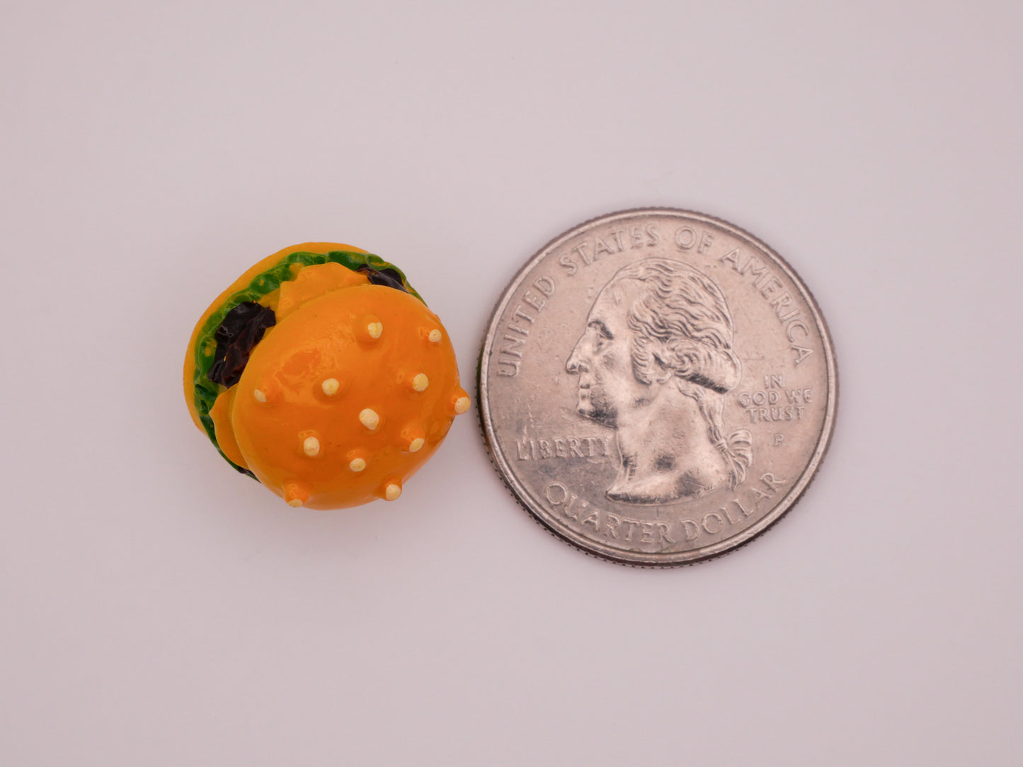 Hamburger Food Plastic Pair of Buttons 16mm