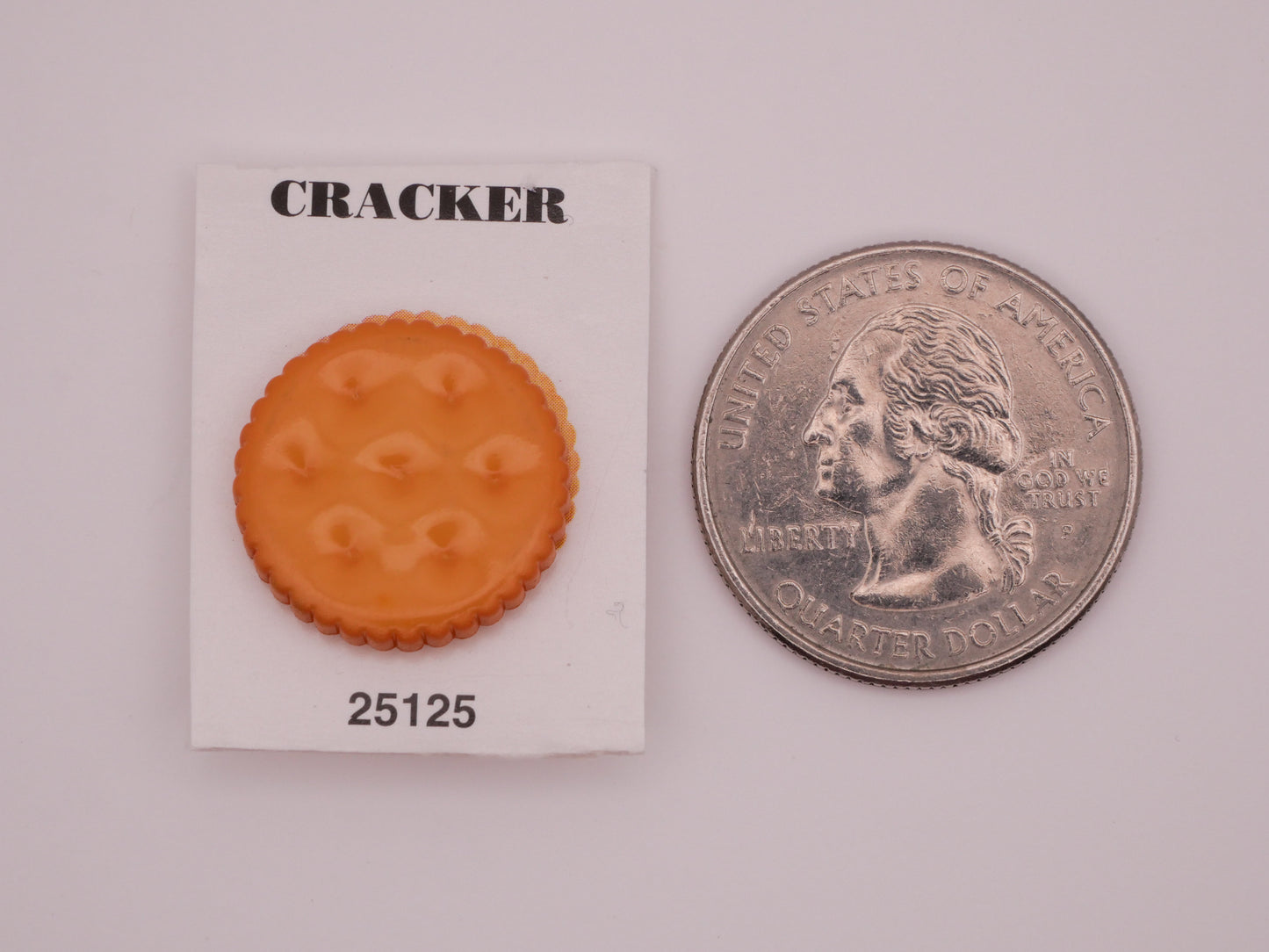 Ritz Cracker JHB Sample Card Plastic Button 18mm