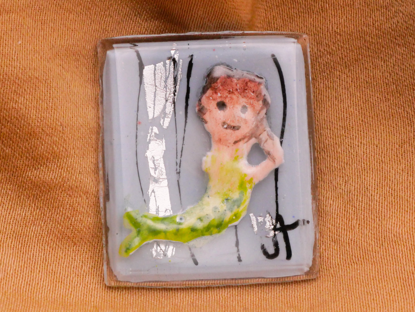 Mermaid Joyce Hendrickson Watch Crystal Glass Studio Button Various 22-26mm