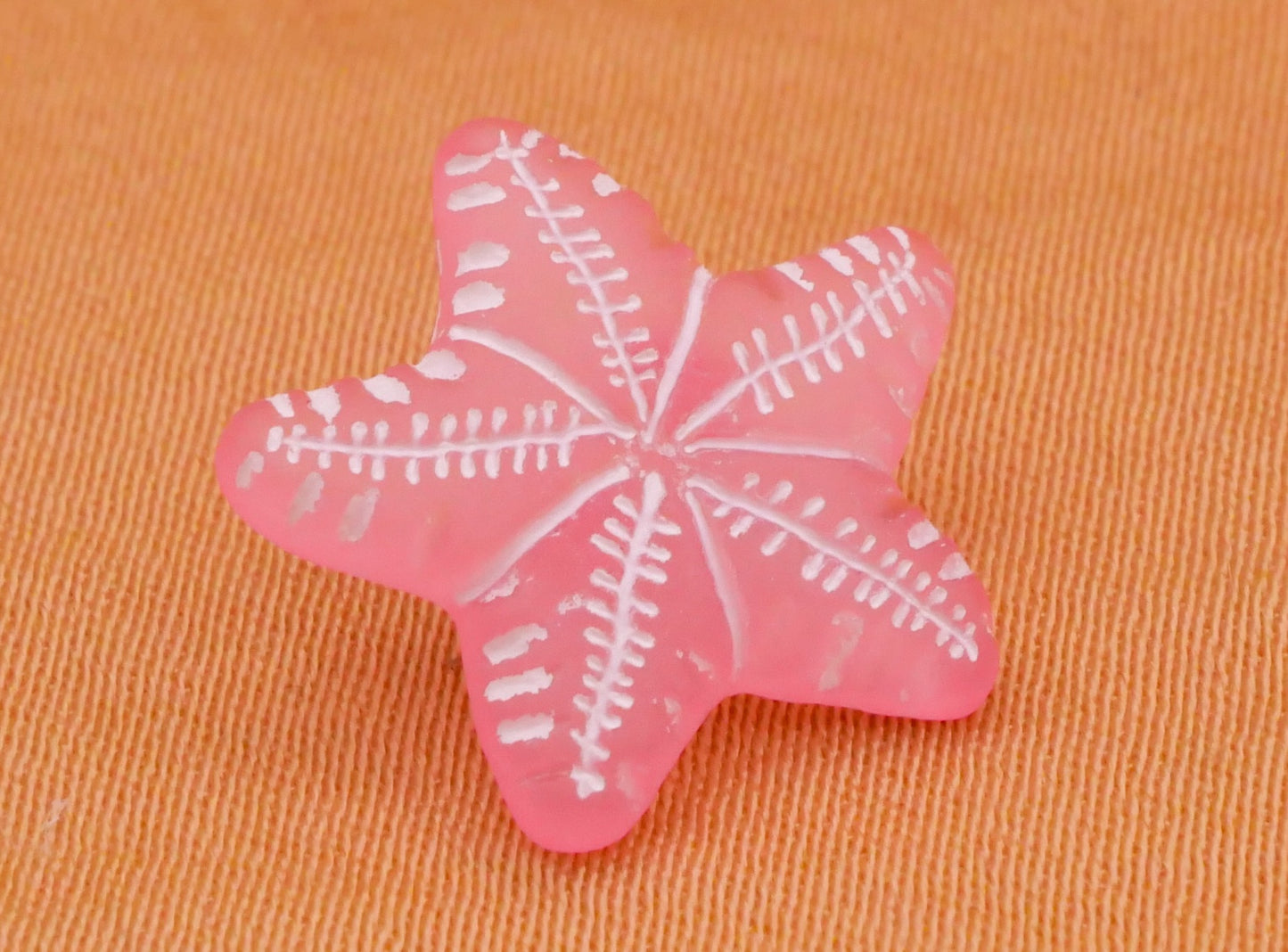 Starfish Shell Pink Plastic Set of Three Buttons Various 13-16mm