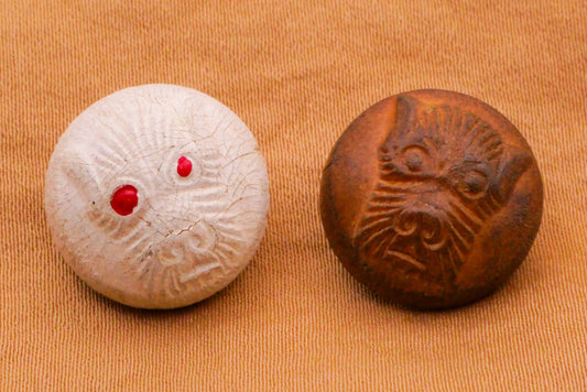 Chinese Foo Dog Protective Lion Vintage Wood Button Various 16mm