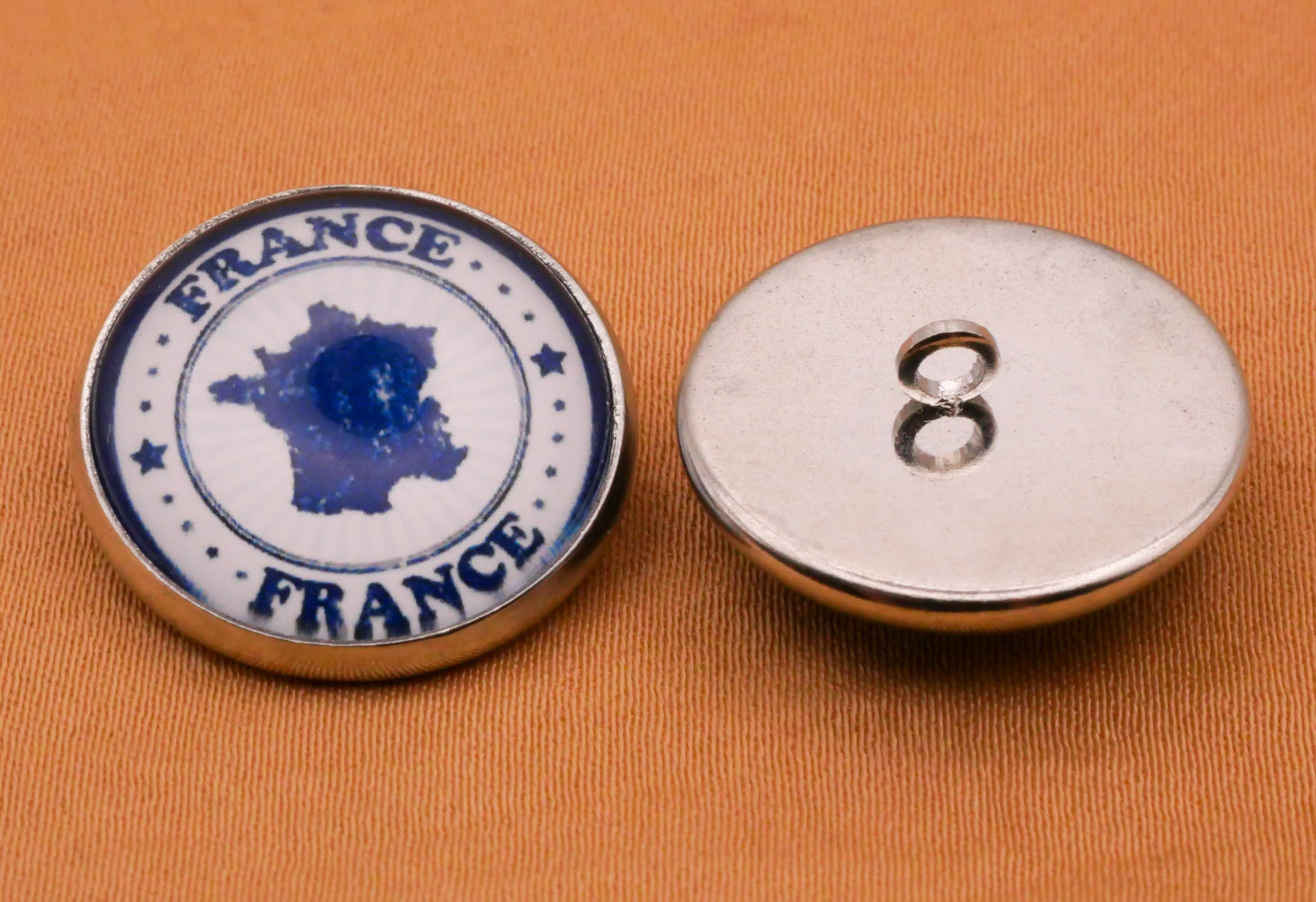 Destination Souvenir Country Glass Dome Metal Button Various 20mm