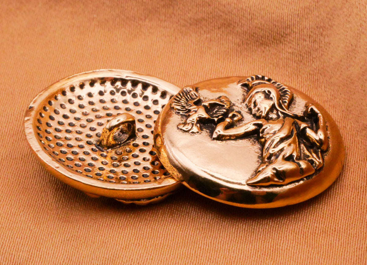 Greek Button Greek Roman God Soldier Bird Gold Metal Button 22mm – Button Button