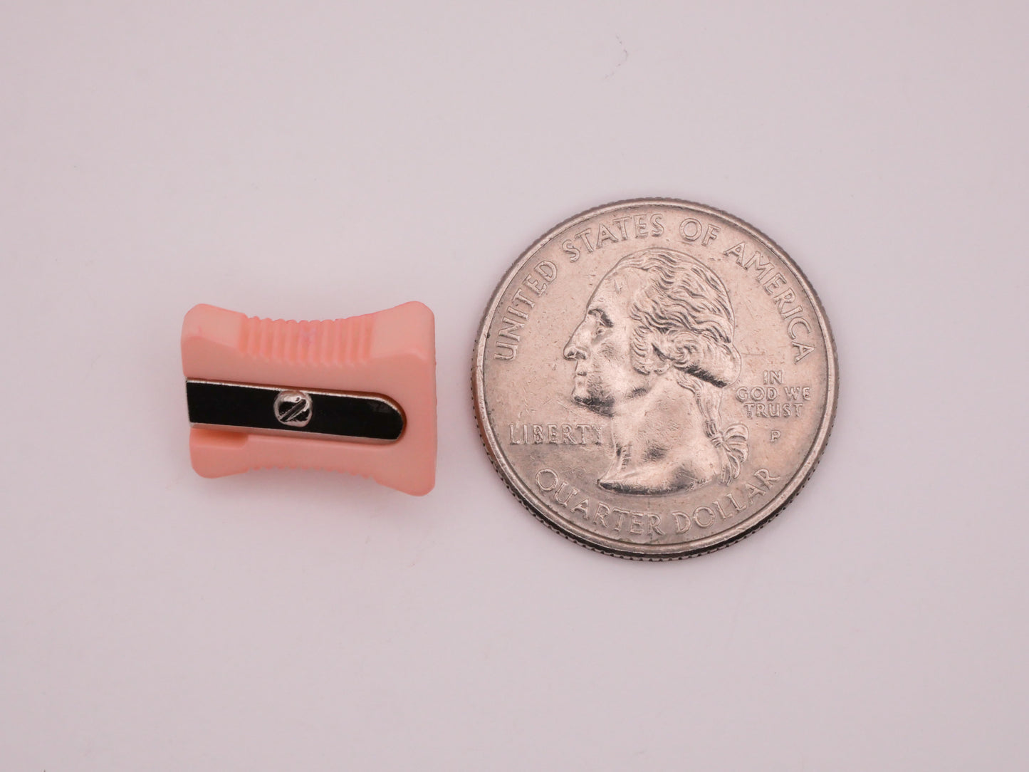 Pencil Sharpener Pink Plastic Button 11x16mm