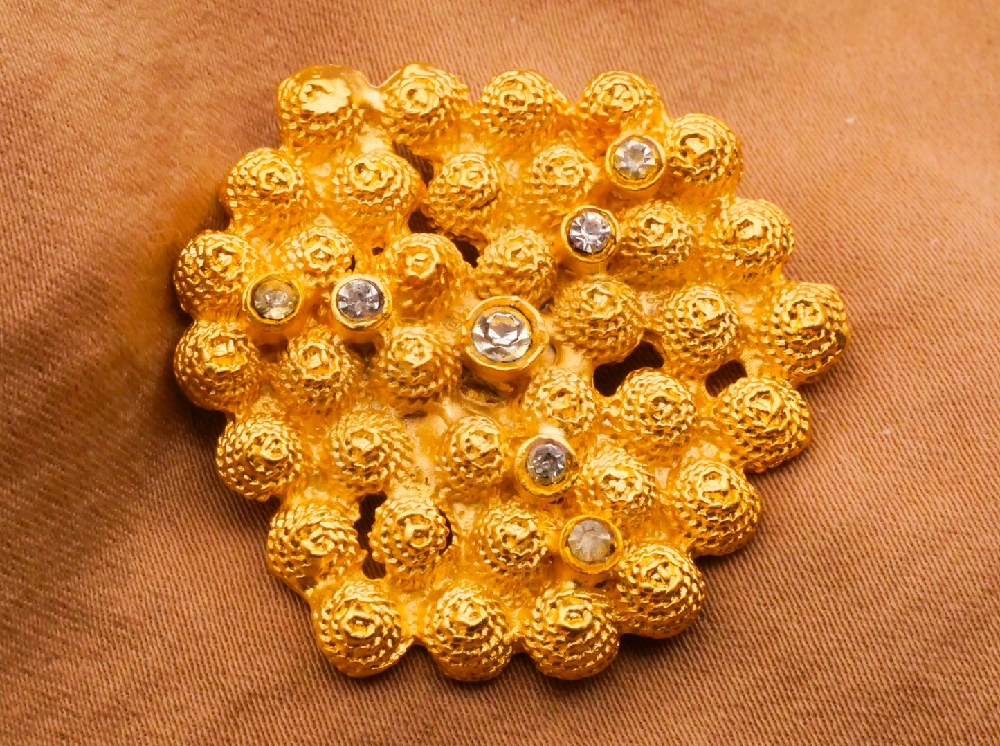 Honeycomb Bee Hive Texture Gold Metal Vintage Button 30-32mm