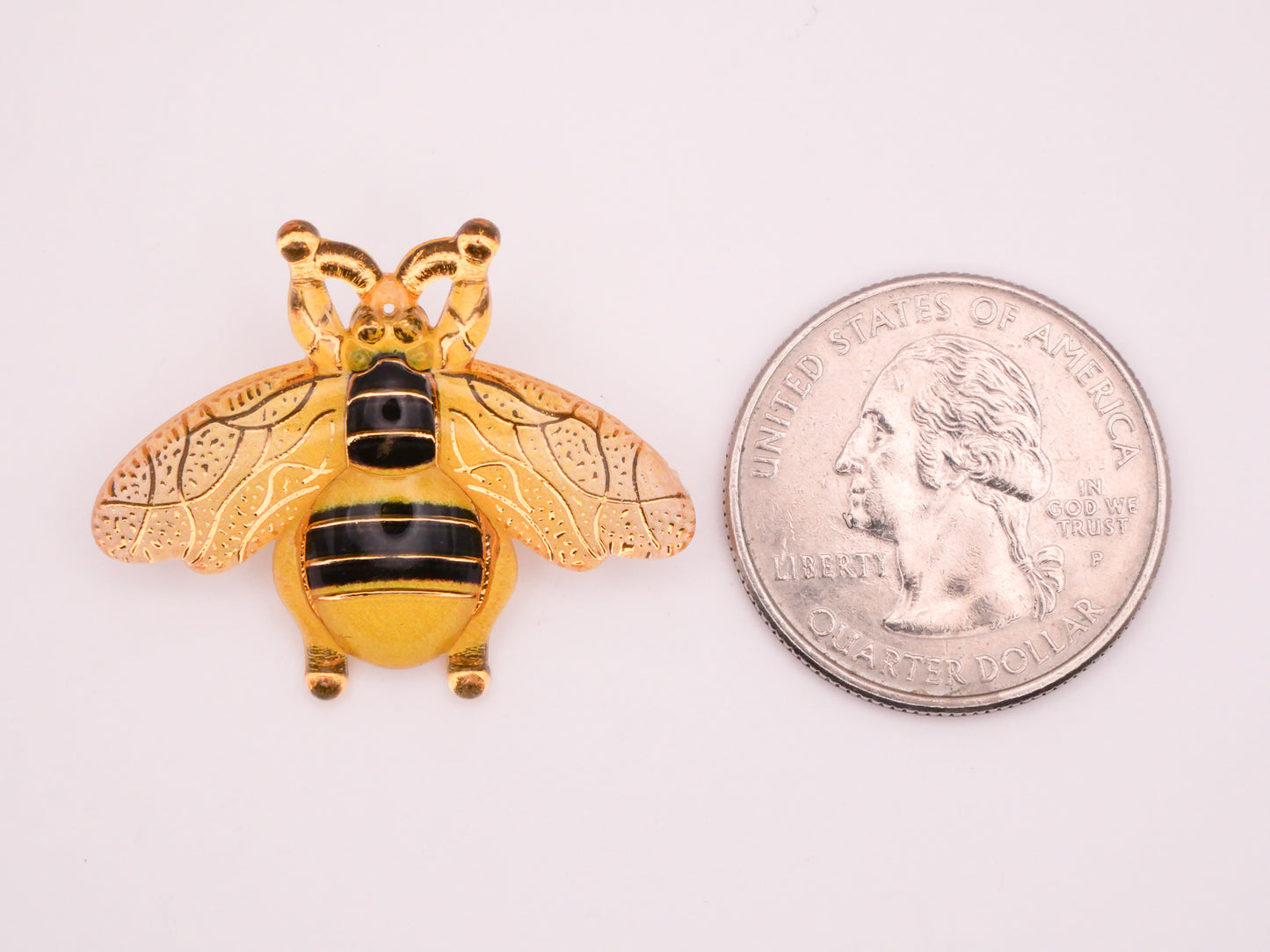 Bee Golden Plastic Set of Five Buttons 26-32mm