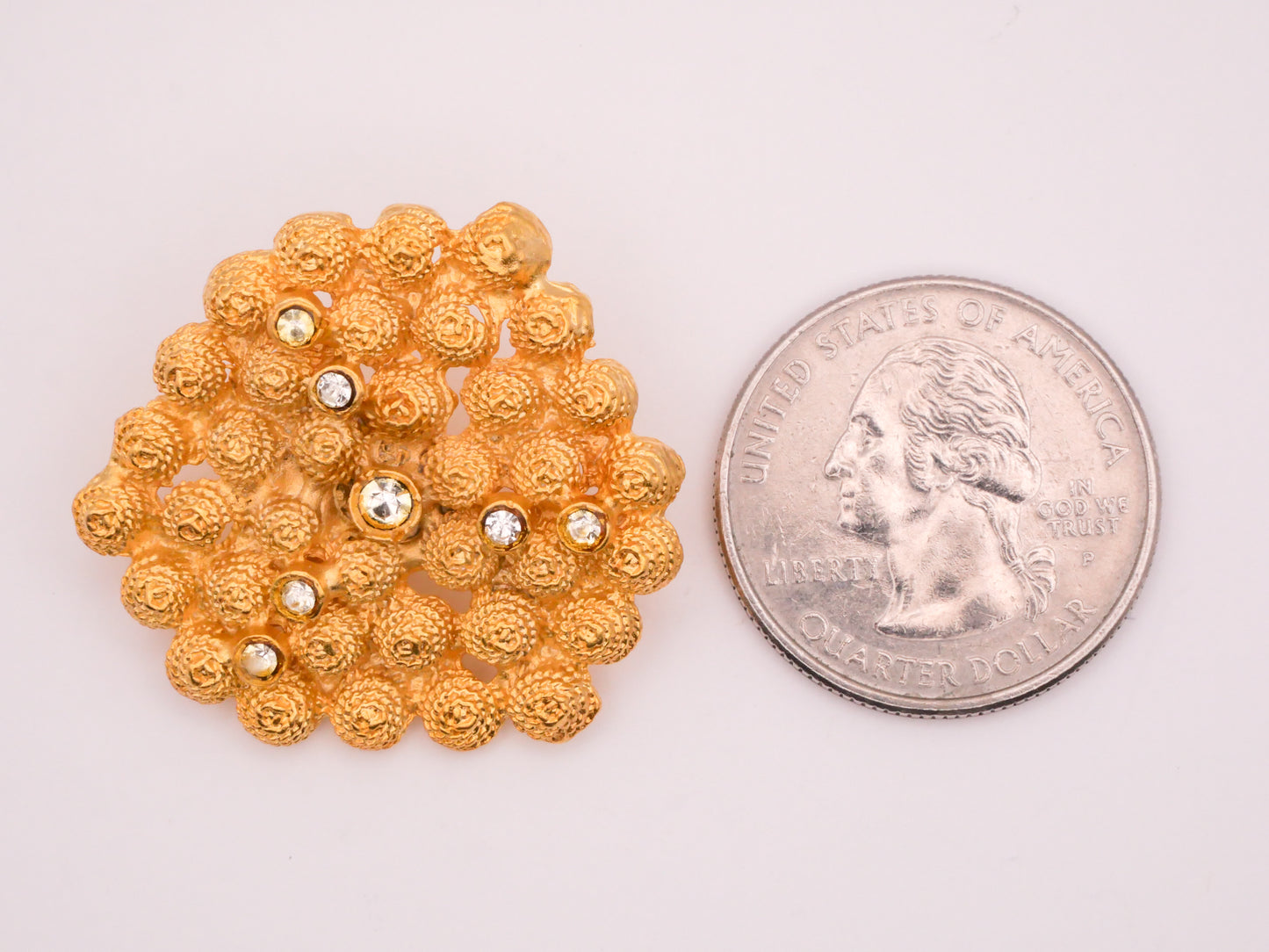 Honeycomb Bee Hive Texture Gold Metal Vintage Button 30-32mm