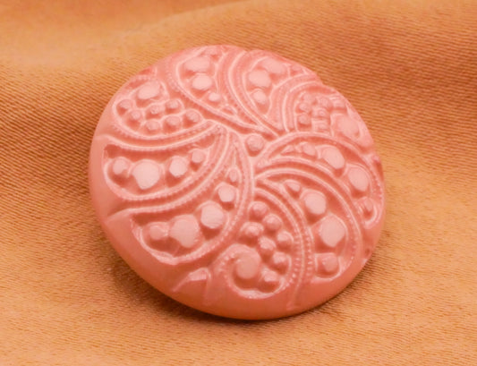 Swirl Dot Dusty Rose Pink Plastic Button 23mm