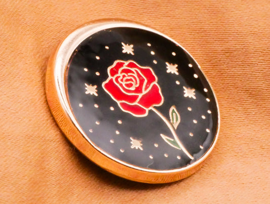 Rose Twinkle Star Beauty and the Beast Resin Metal Button 23mm