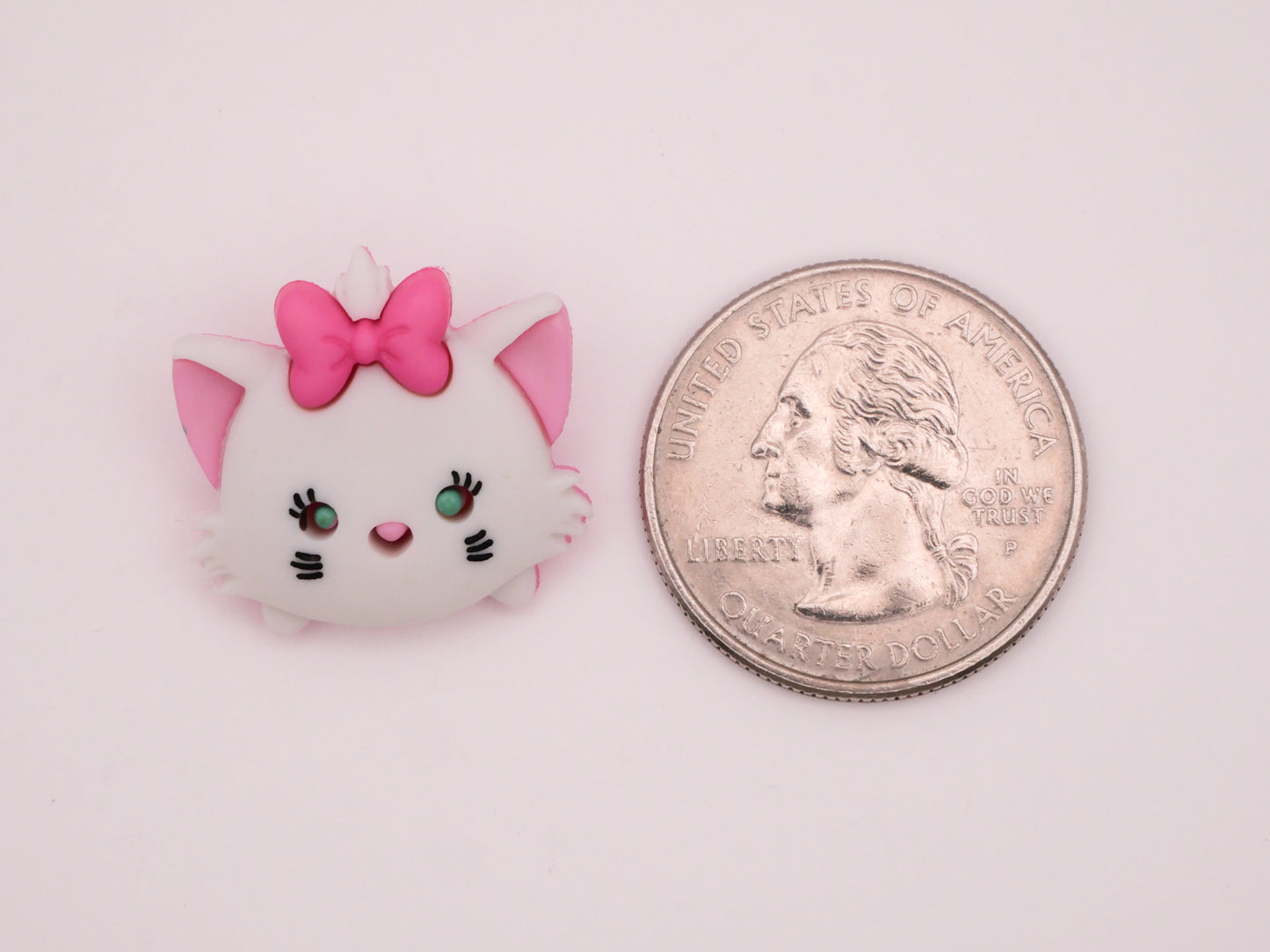 Marie Kitty Cat Disney Aristocats Plastic Snap Together Button 21x22mm