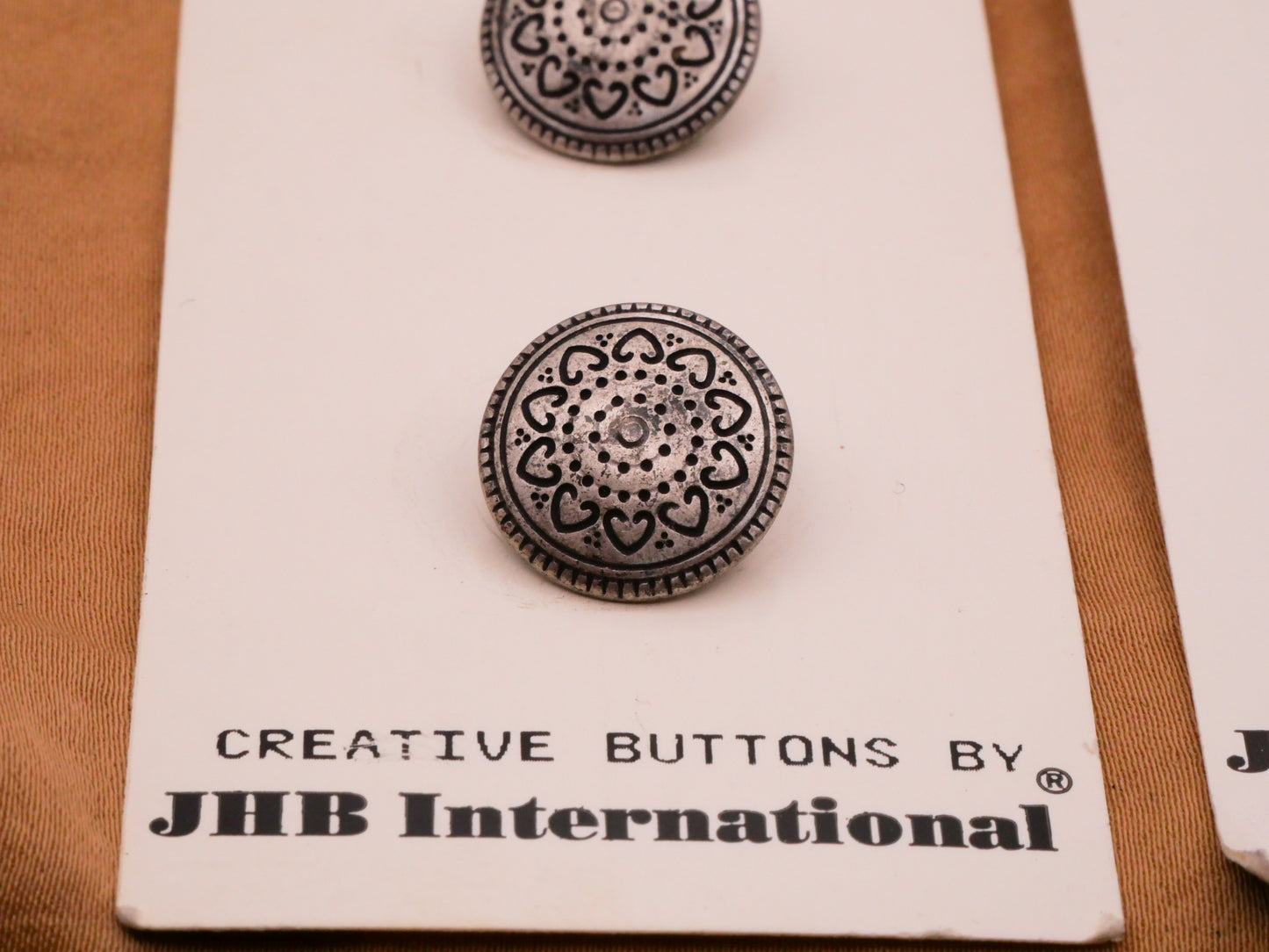 JHB Metal Design Carded Pair of Buttons Various 8-20mm