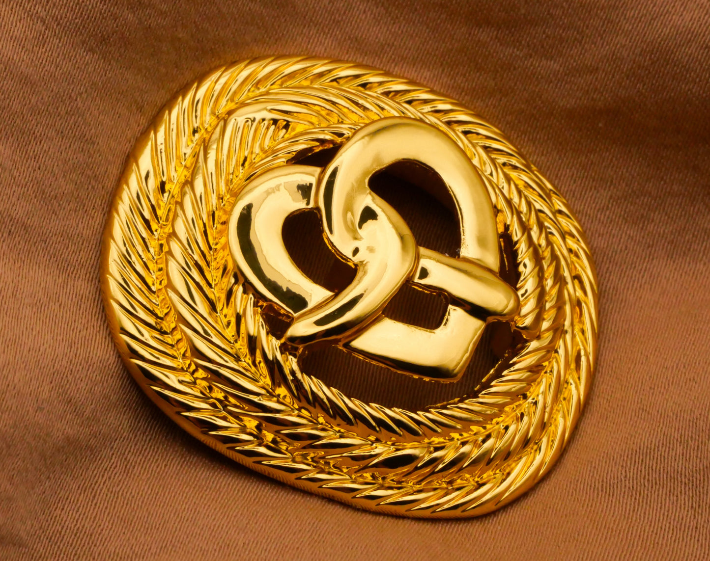 Pretzel Twist Rope Shiny Gold Metal Button Various 25-37mm