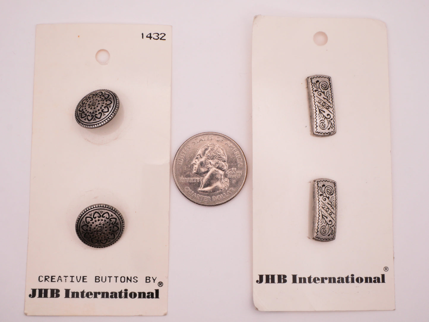 JHB Metal Design Carded Pair of Buttons Various 8-20mm