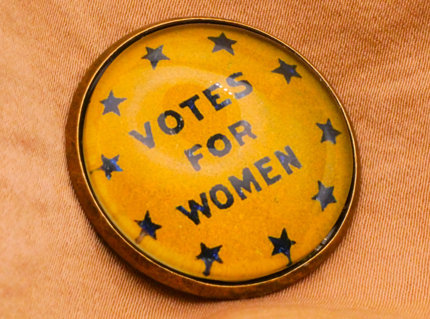 Votes For Women Suffragettes 19th Amendment Vintage Button Reproduction Glass Dome Bronze Metal Button Various 28mm