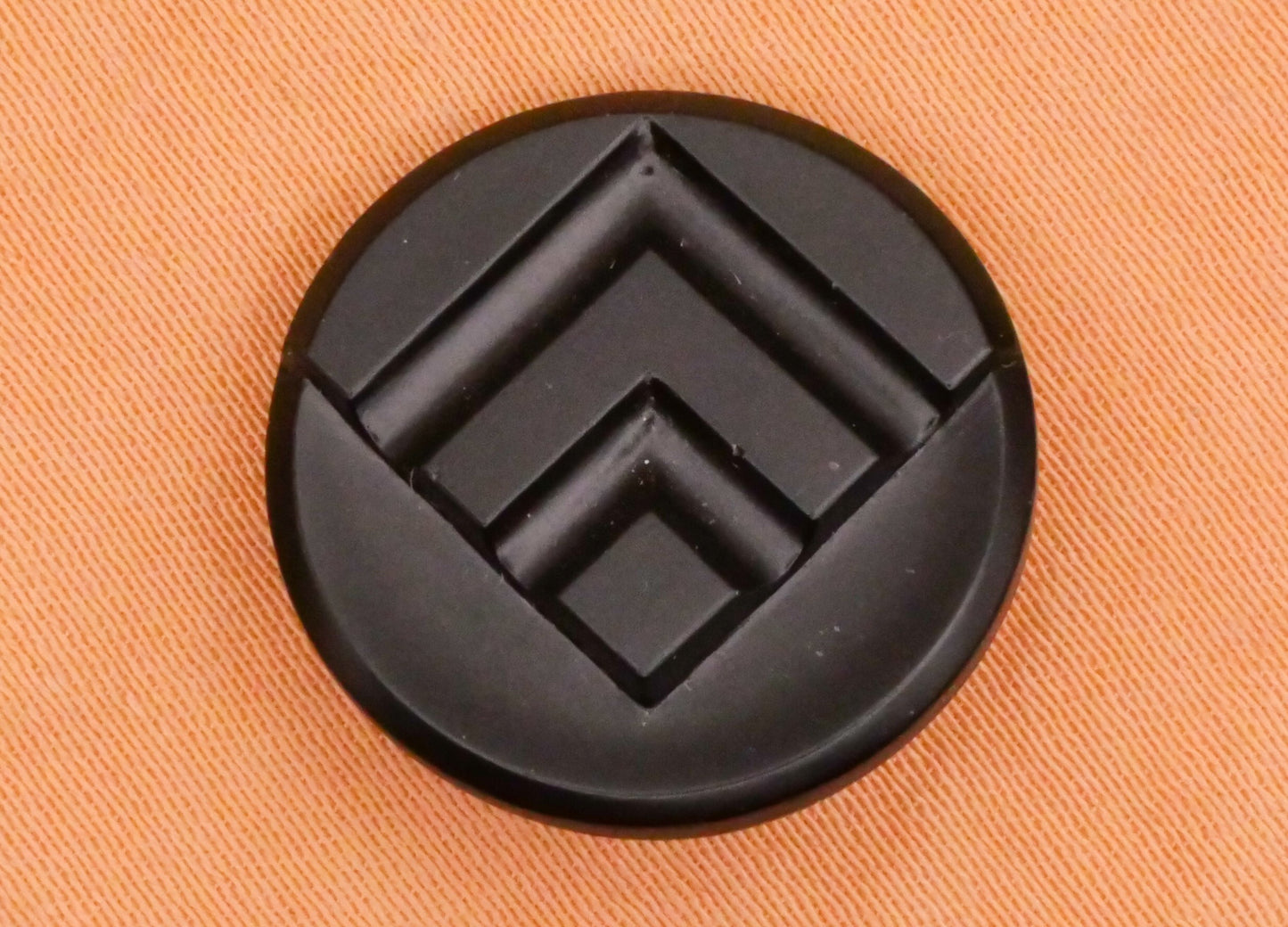 Art Deco Arrow Design Vintage Black Glass Set of Three Buttons 18mm