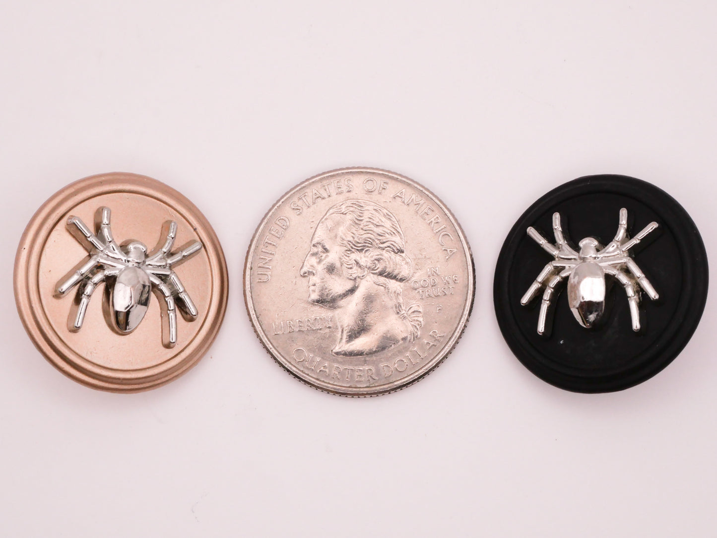 Spider Gold Black Metal Button Various 23mm