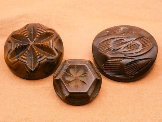 Bakelite Chocolate Brown Vintage Early Plastic Button Various 29-41mm