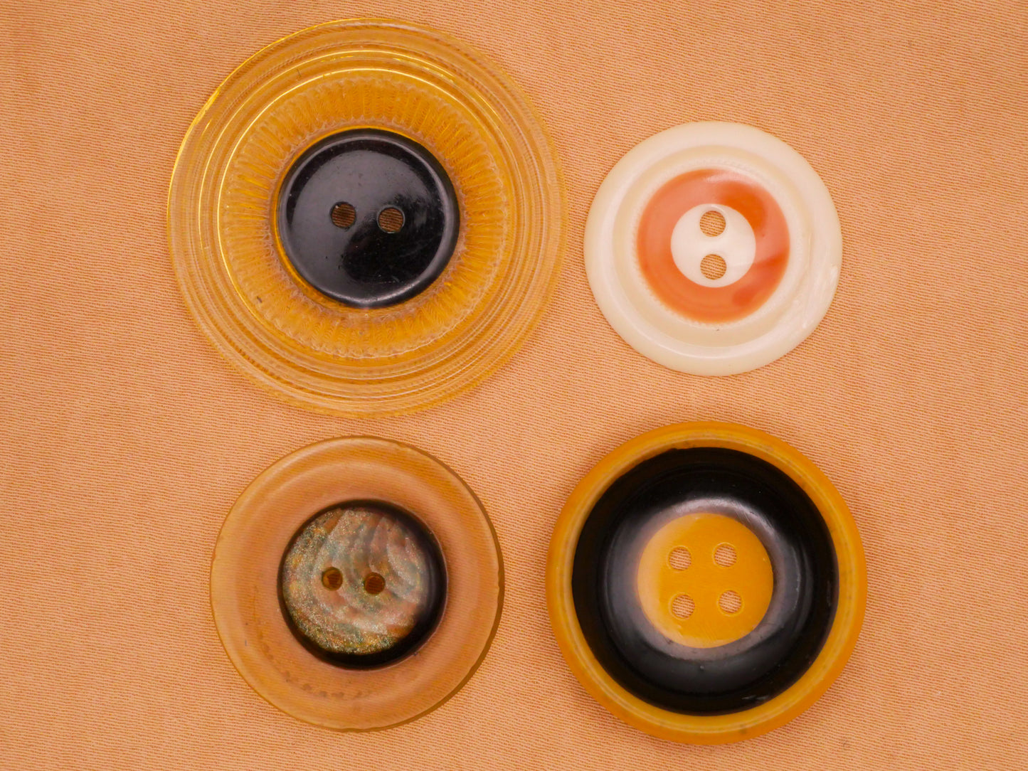 Celluloid Delicate Vintage Early Plastic Button Various 23-36mm