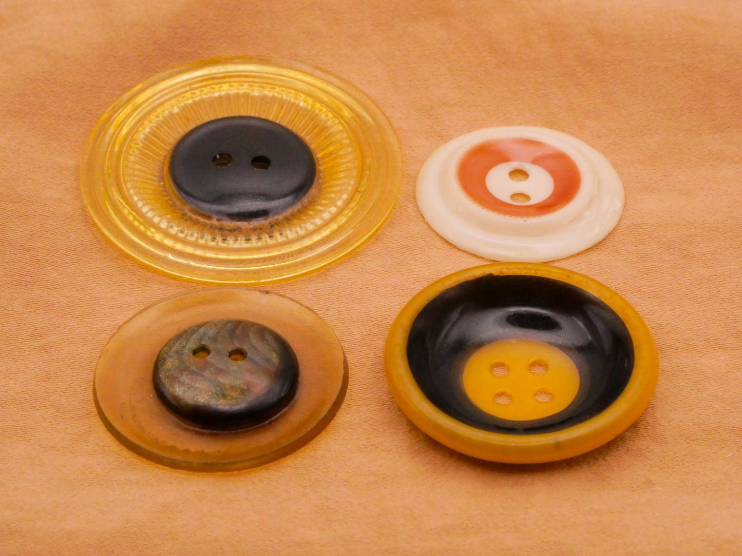 Celluloid Delicate Vintage Early Plastic Button Various 23-36mm