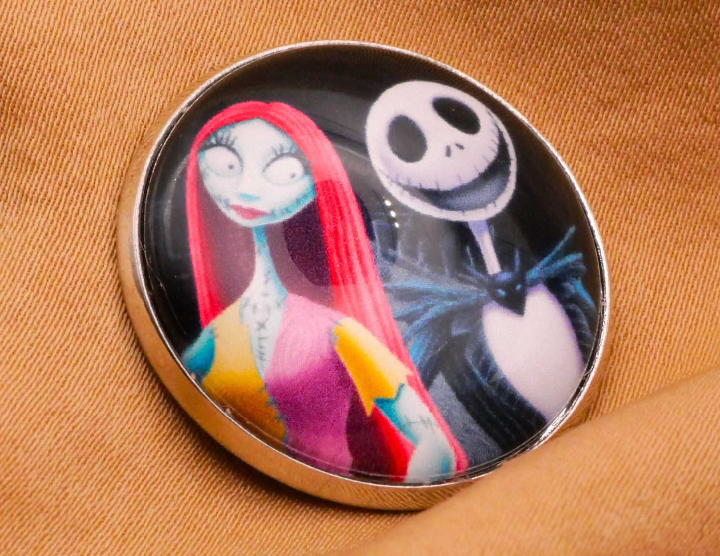 Nightmare Before Christmas Halloween Disney Glass Dome Metal Button Various 27mm