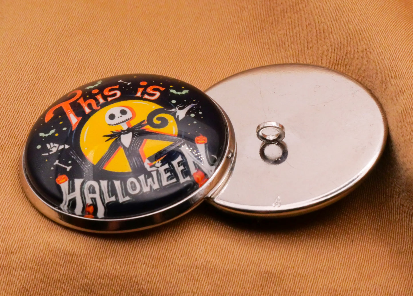 Nightmare Before Christmas Halloween Disney Glass Dome Metal Button Various 27mm