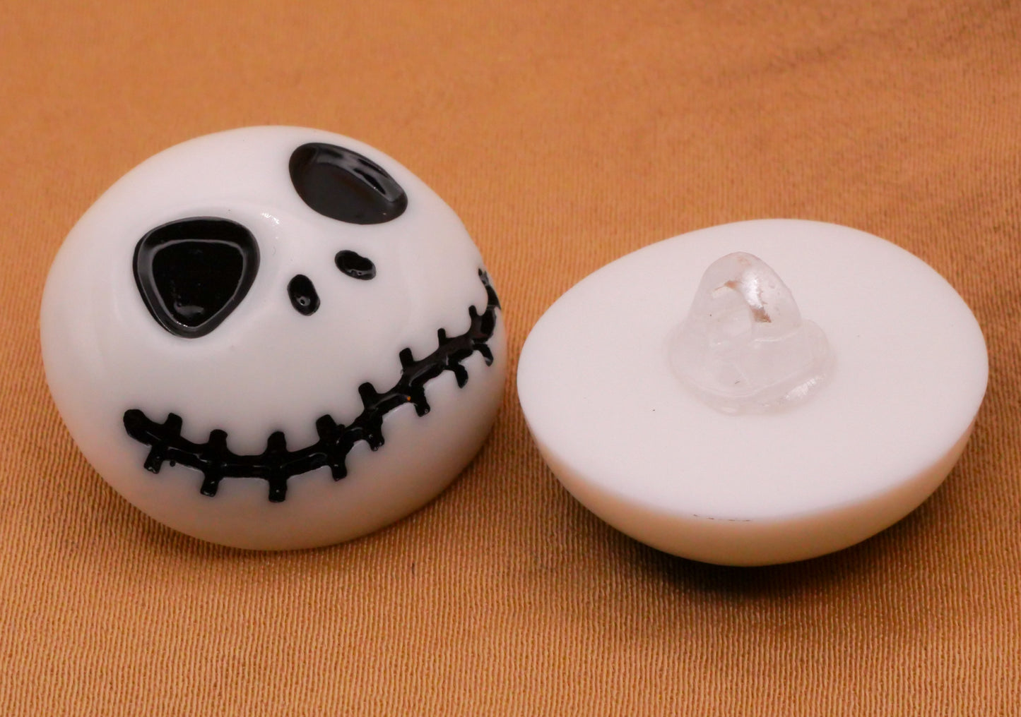 Jack Skellington Nightmare Before Christmas Plastic Pair of Buttons 21x24mm