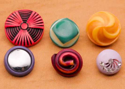 Festival Colorful Celluloid Early Plastic Button Various 12-21mm