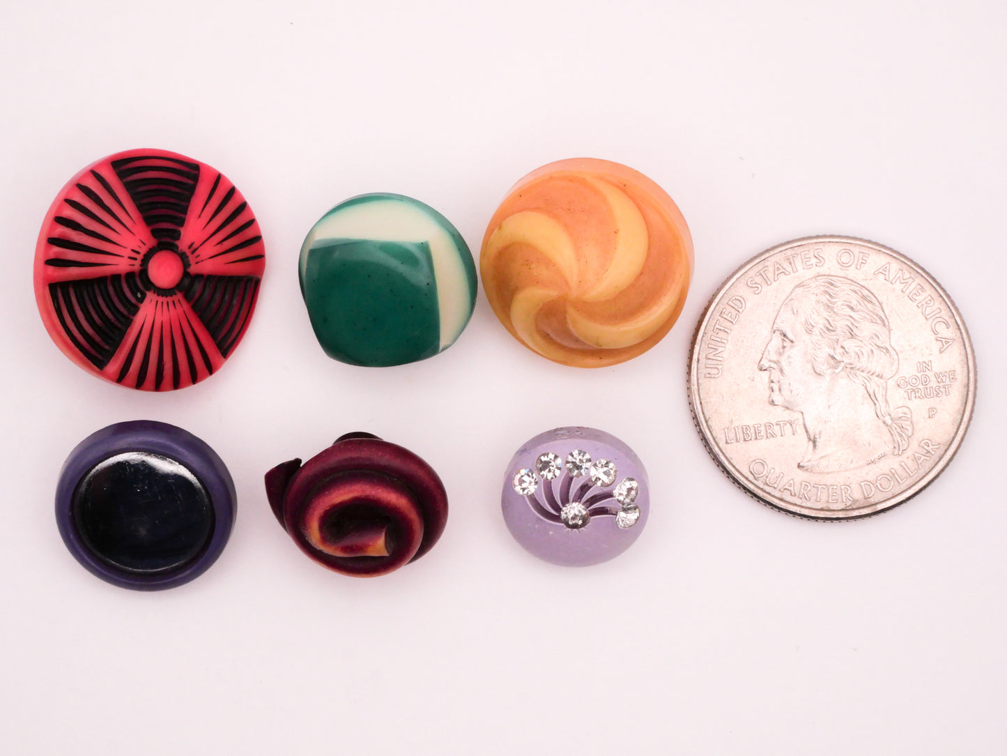 Festival Colorful Celluloid Early Plastic Button Various 12-21mm