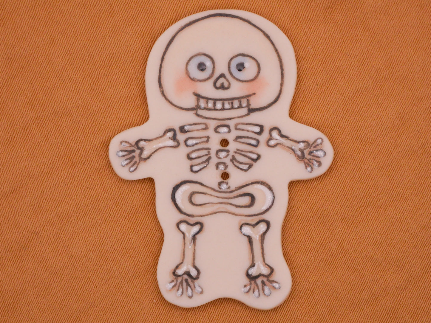 Monster Mummy Dracula Skeleton Halloween Hand-Painted Porcelain Ceramic Button Various 35-50mm