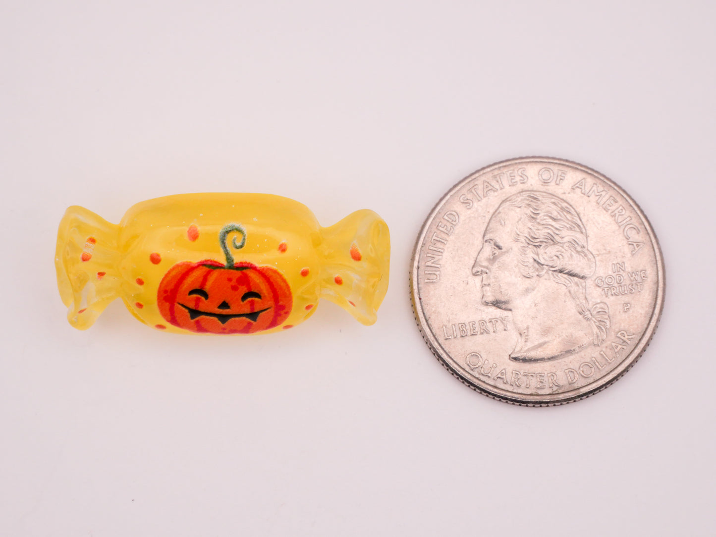 Halloween Wrapped Candy Pumpkin Ghost Plastic Assorted Set of Four Buttons 14x31mm