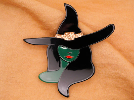 Wicked Witch Elphaba Large Acrylic Plastic Button 65x66mm