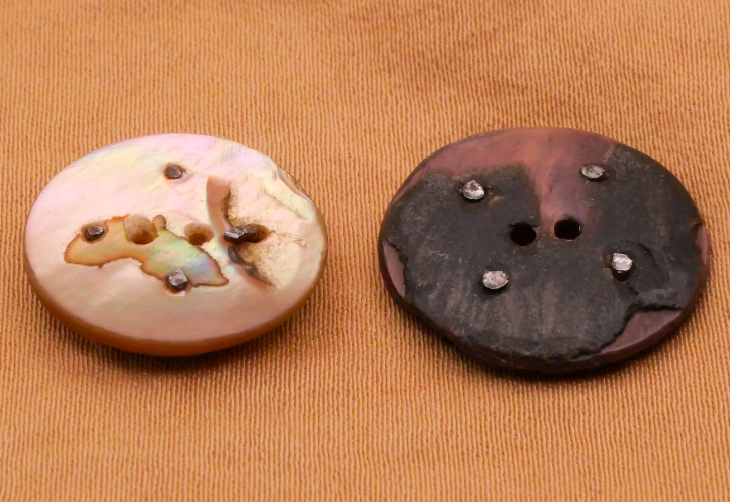 Sun Cross Carved Smoky Mother of Pearl Steel Cut Button Various 16-18mm