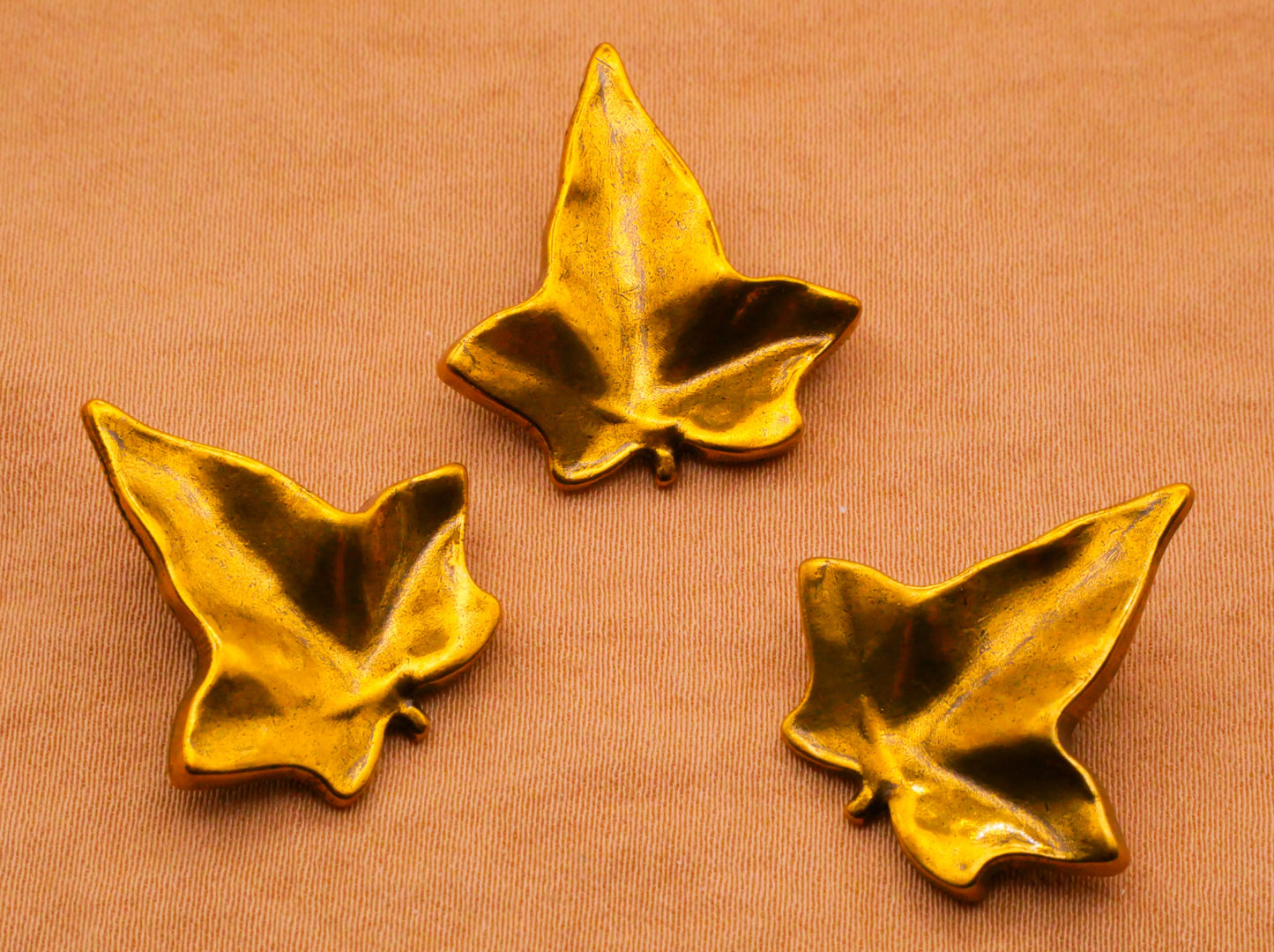 Leaf Maple Golden Metal Button 22x23mm