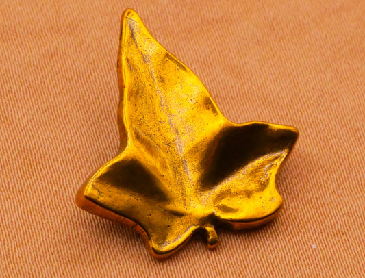 Leaf Maple Golden Metal Button 22x23mm