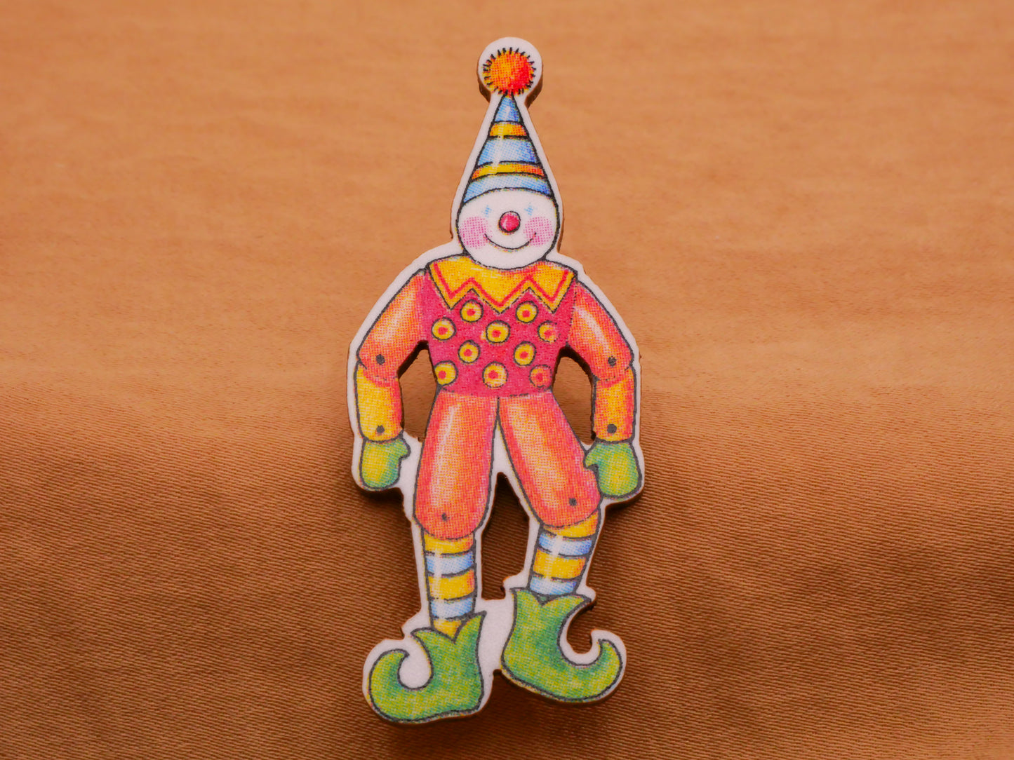 Clown Circus Mary Engelbreit Wood Button 23-54mm