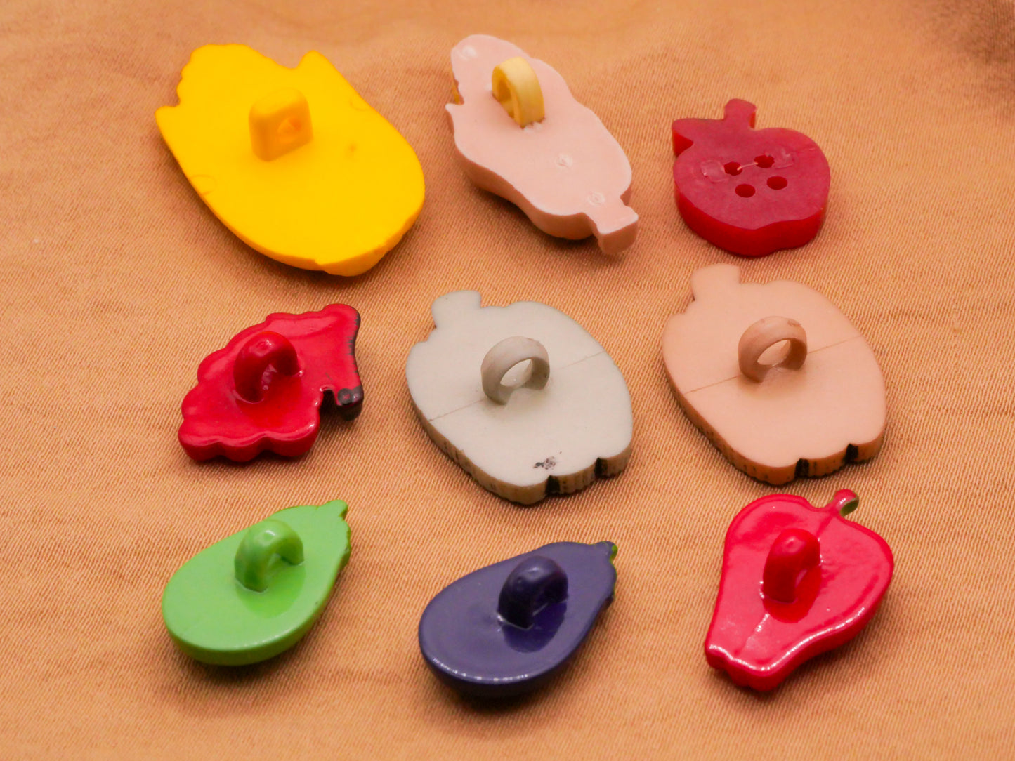 Vegetables Farming Realistic Plastic Button Various 11-29mm