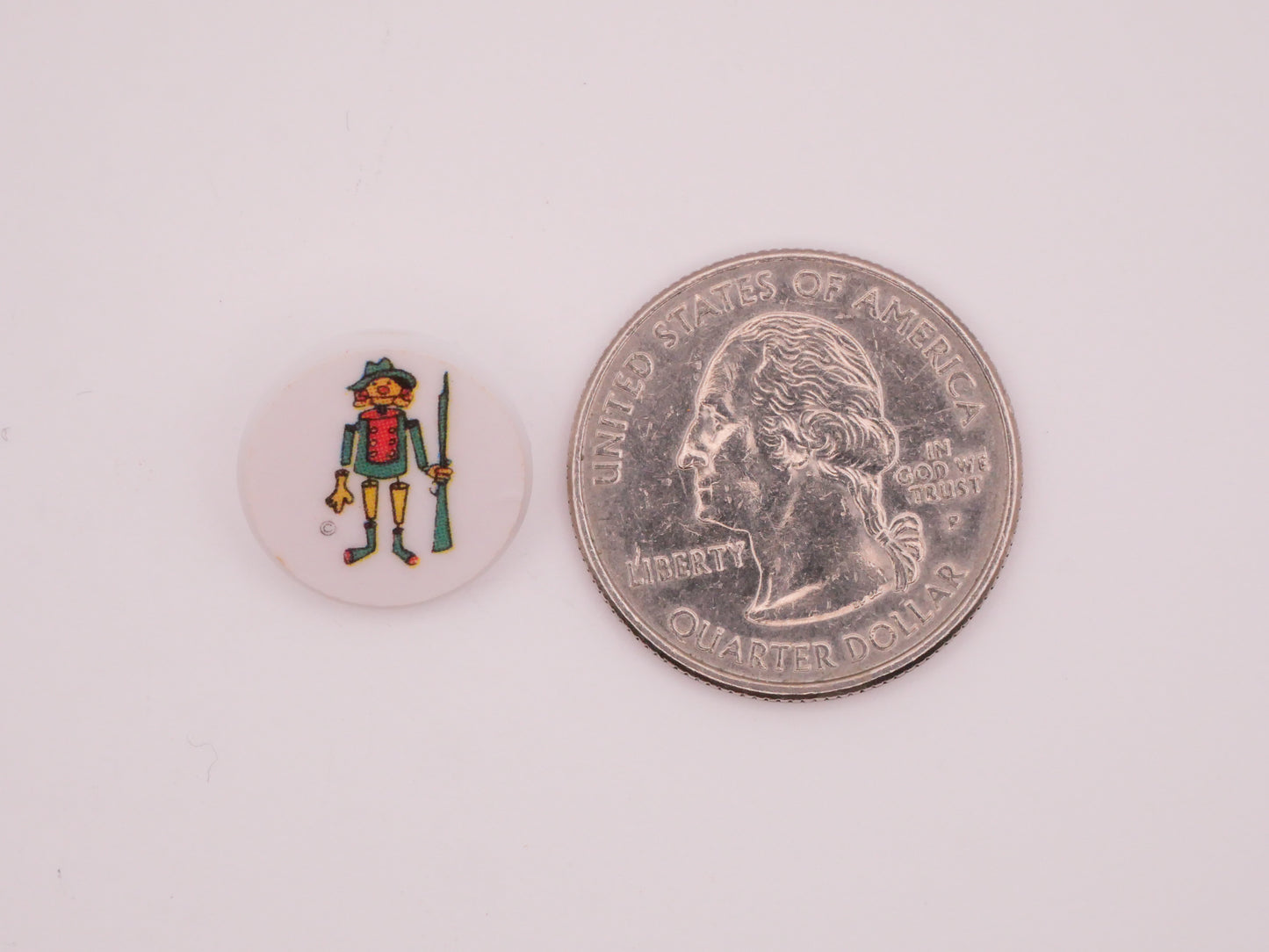 Scarecrow Cartoon Vintage Plastic Button 16mm