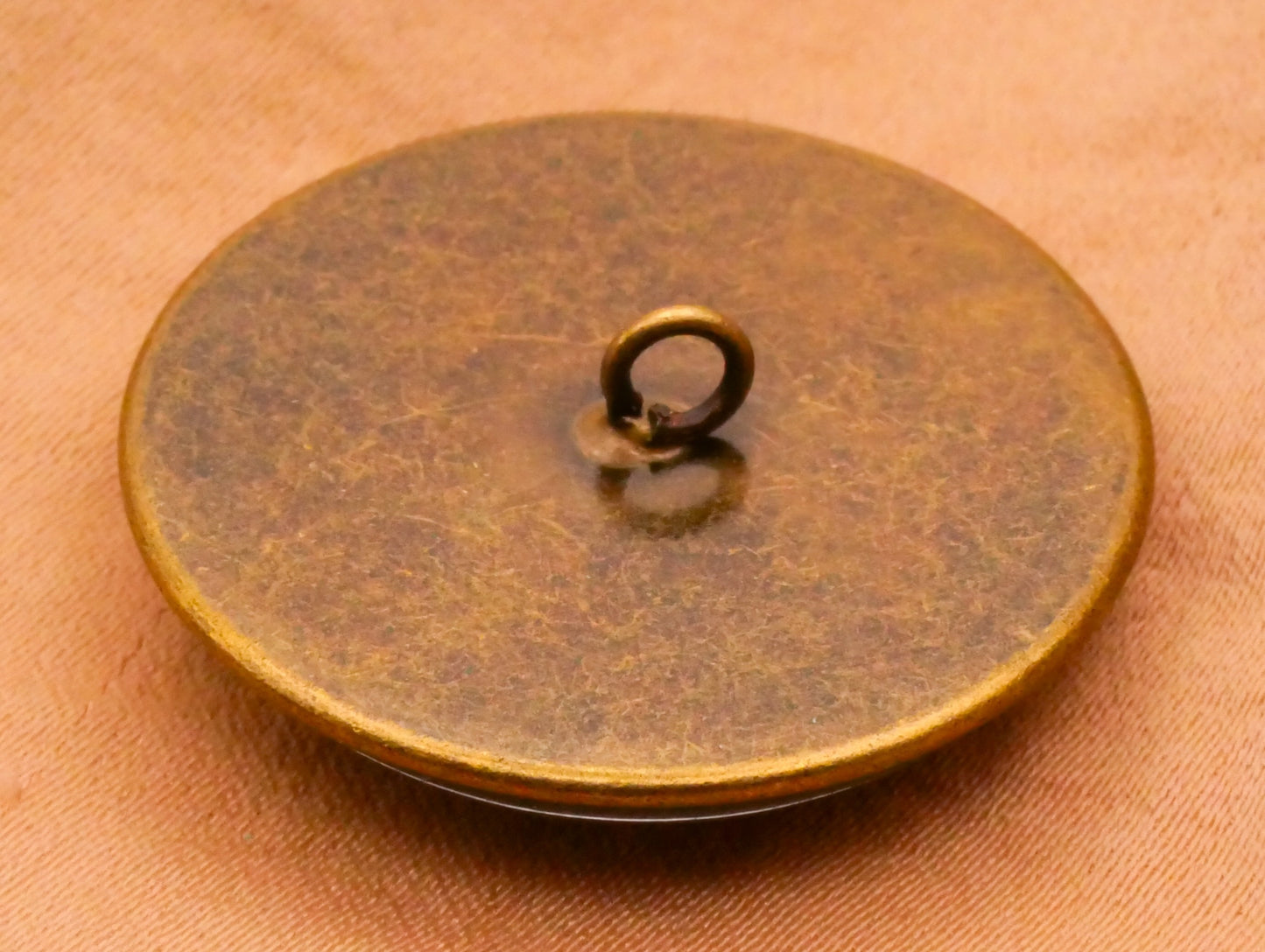 Acorn Leaves Glass Dome Bronze Metal Button 28mm