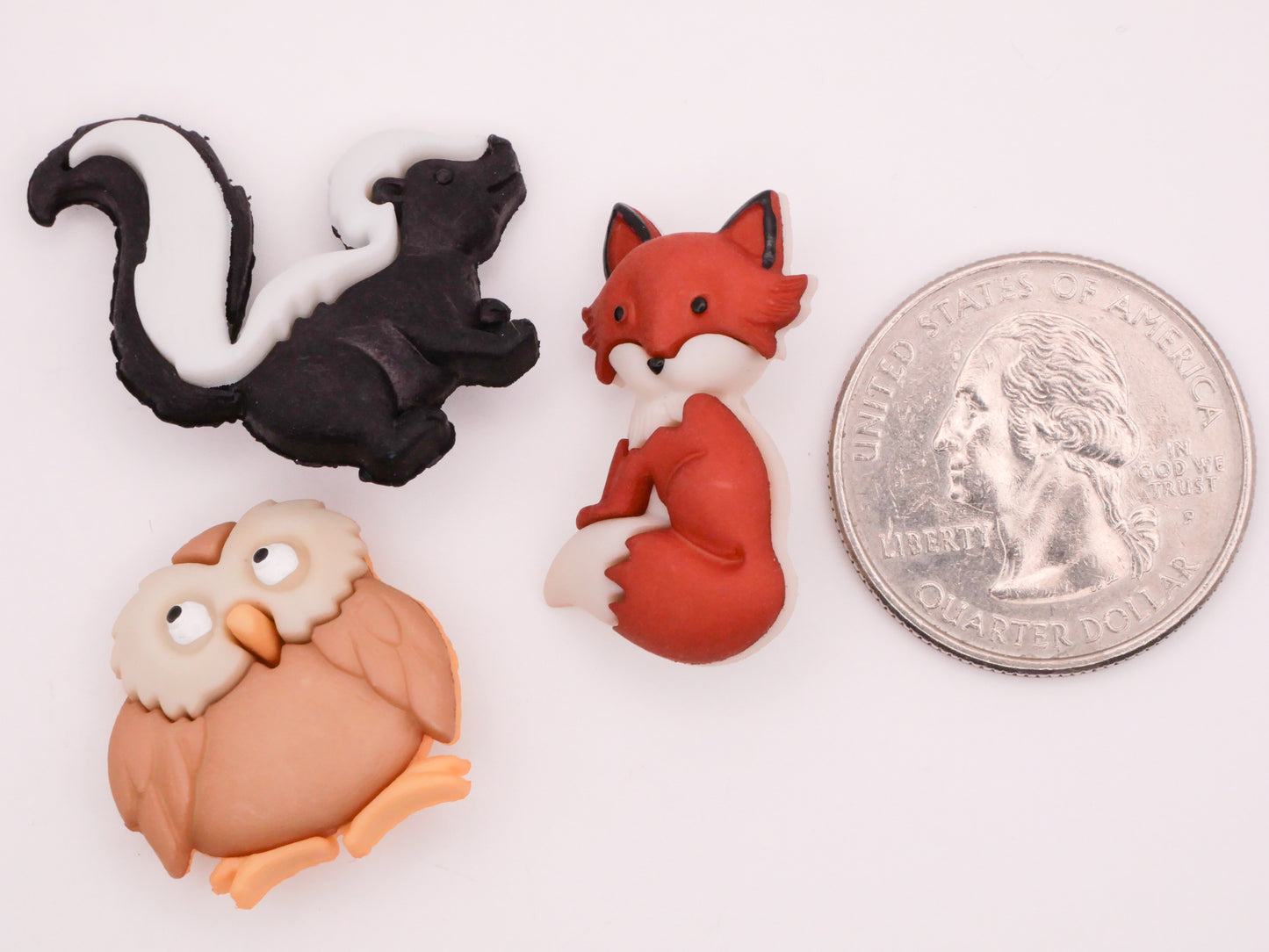 Woodland Creatures Animal Friends Plastic Buttons Various 16-29mm