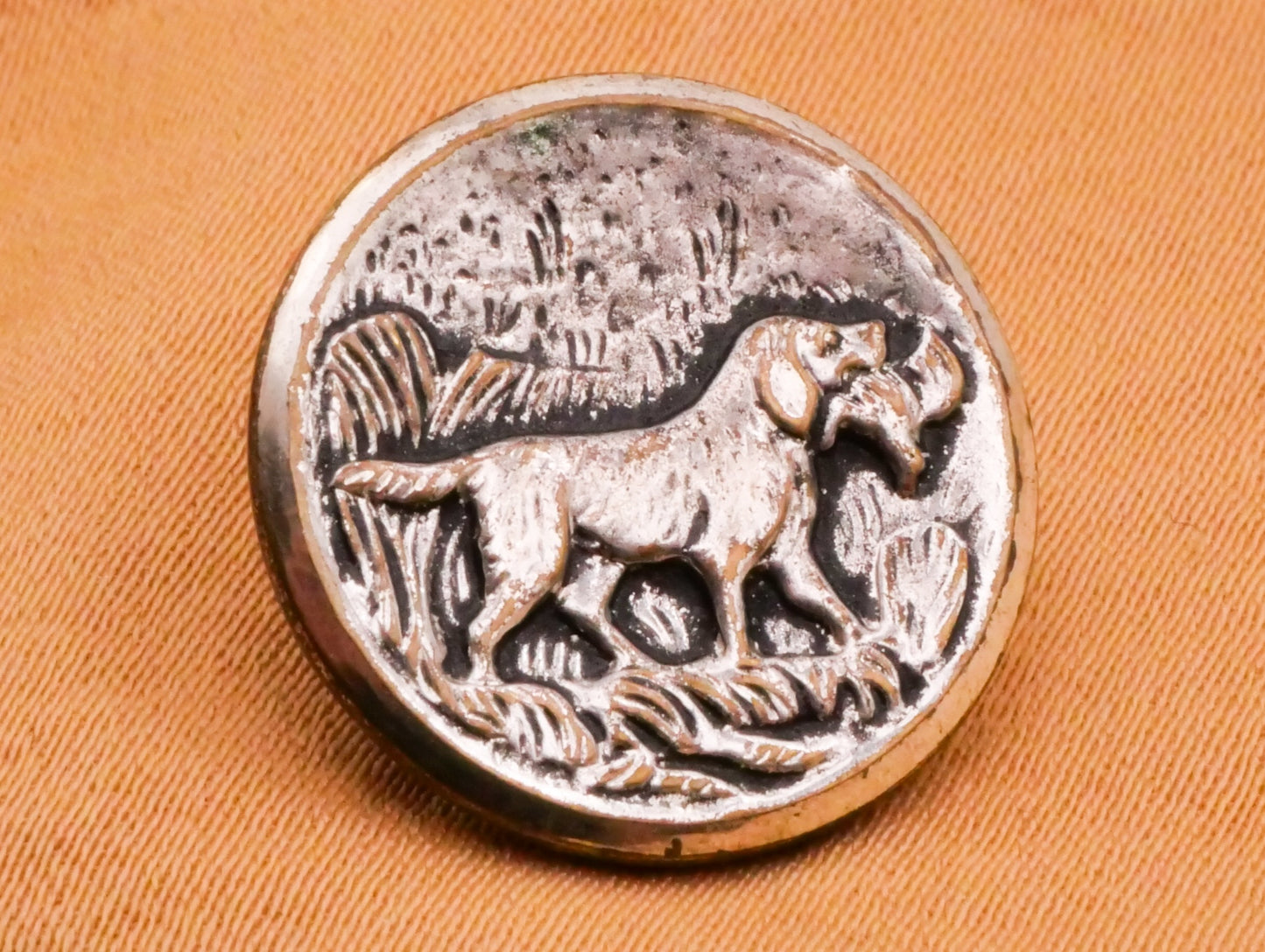 Hunting Dog Antique Silver Metal Button Various 18-26mm