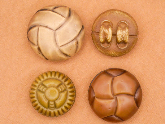 Sports Volleyball Celluloid Early Plastic Button Various 23-28mm